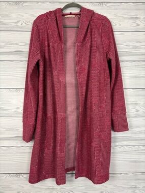Soft Surroundings Pink Long Line Open Cardigan Sweater Size Large NWOT